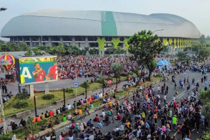 Berita Foto : Nobar Piala Dunia 2026 Meriahkan HBKB di Bekasi