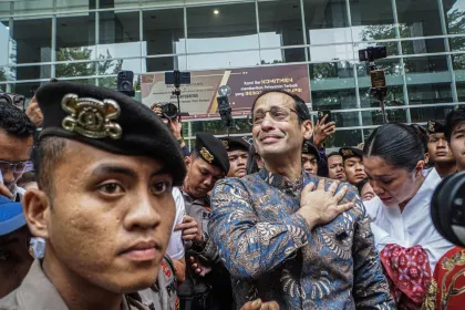 Berita Foto : Nadiem Makarim divonis 10 tahun penjara