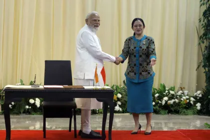 Berita Foto : Kunjungan Perdana Menteri India ke Kompleks Parlemen Republik Indonesia