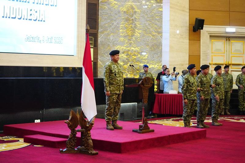 Irjen TNI Pimpin Laporan Korps Kenaikan Pangkat 105 Pati TNI