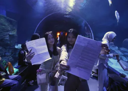 Berita Foto : Libur Sekolah, Wisata Akuarium Tawarkan Promo Masuk dengan Nilai Rapor
