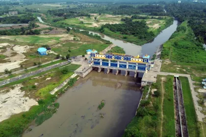 Berita Foto : Bendungan Irigasi Serdang Tak Berfungsi, Kondisinya Terbengkalai