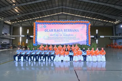 HUT Ke-38 Yasarini di Lanud Sultan Hasanuddin Dimeriahkan Olahraga Bersama