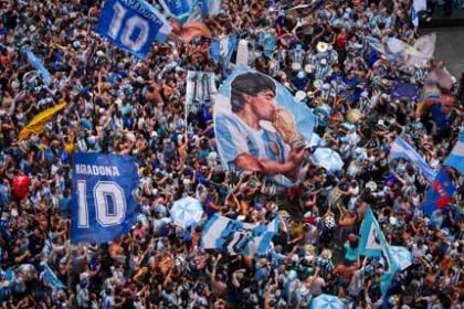 Berita Foto : Antusiasme Suporter Argentina dan Spanyol Menggema di New York Jelang Final Piala Dunia 2026