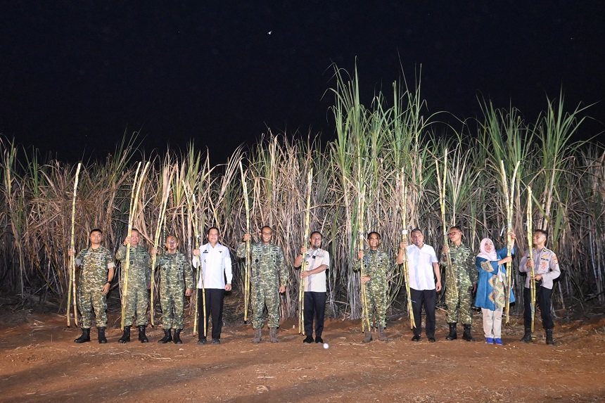 Lanud Sultan Hasanuddin Gelar Panen Raya Tebu Serentak di...