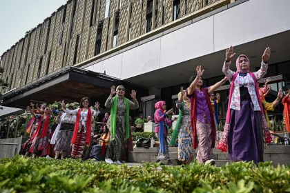 Berita Foto : Pertunjukan Tari Berkebaya Meriahkan HBKB di Jakarta