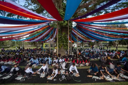 Berita Foto : Ratusan Siswa Ikuti Puncak Hari Anak Nasional Bertema Wujudkan Impian, Lestarikan Indonesia