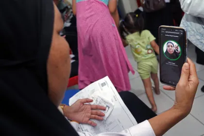 Berita Foto : Uji coba Perlinsos Digital di Makassar