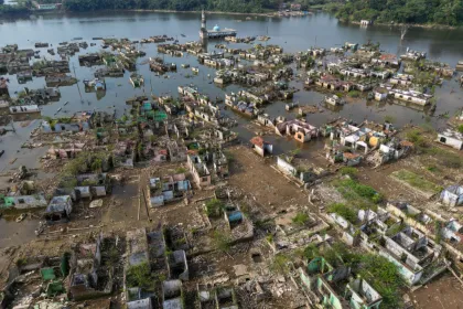 Berita Foto : Permukiman tenggelam kembali muncul di Bendungan Karian