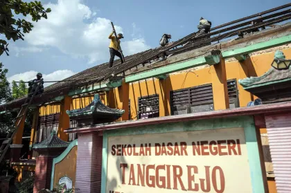 Berita Foto : Revitalisasi SD Negeri Tanggirejo Pascakerusakan Bangunan Sekolah