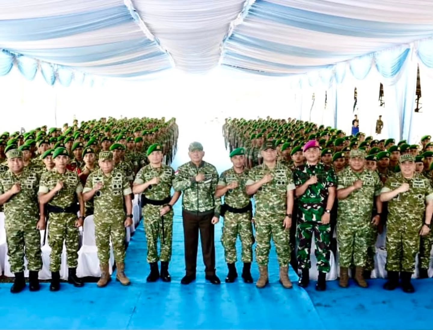 Berita Foto : Wapang TNI Cek Kesiapan Yonif TP di Sumatera Utara.