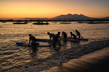 Berita Foto : Rencana kenaikan tarif masuk wisatawan asing ke Tiga Gili