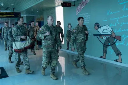 Berita Foto : 231 Personel US Army Tiba di Palembang Jelang Latgabma Super Garuda Shield 2026