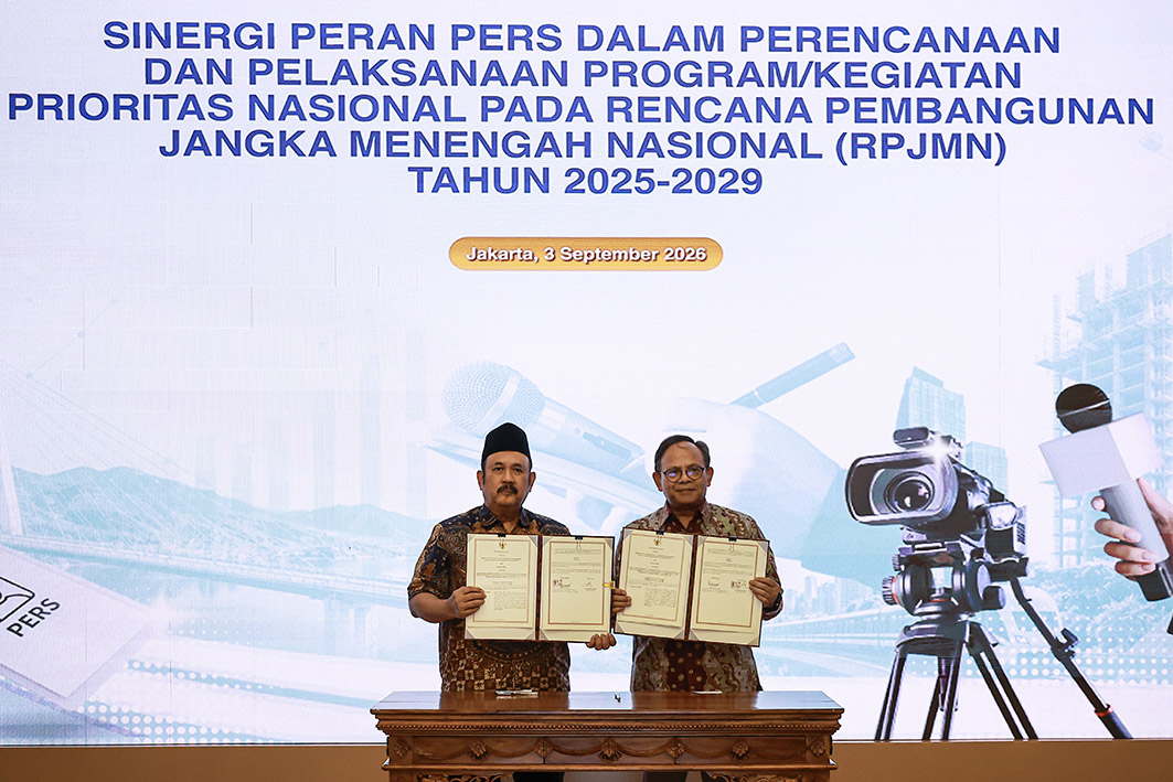 Berita Foto : Nota Kesepahaman Kementerian PPN/Bappenas dengan Dewan Pers