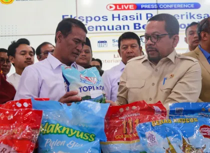 Berita Foto : Ekspos hasil pemeriksaan dan temuan beras fortifikasi