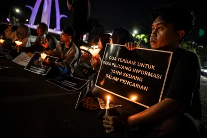 Doa bersama untuk keselamatan jurnalis hilang kontak