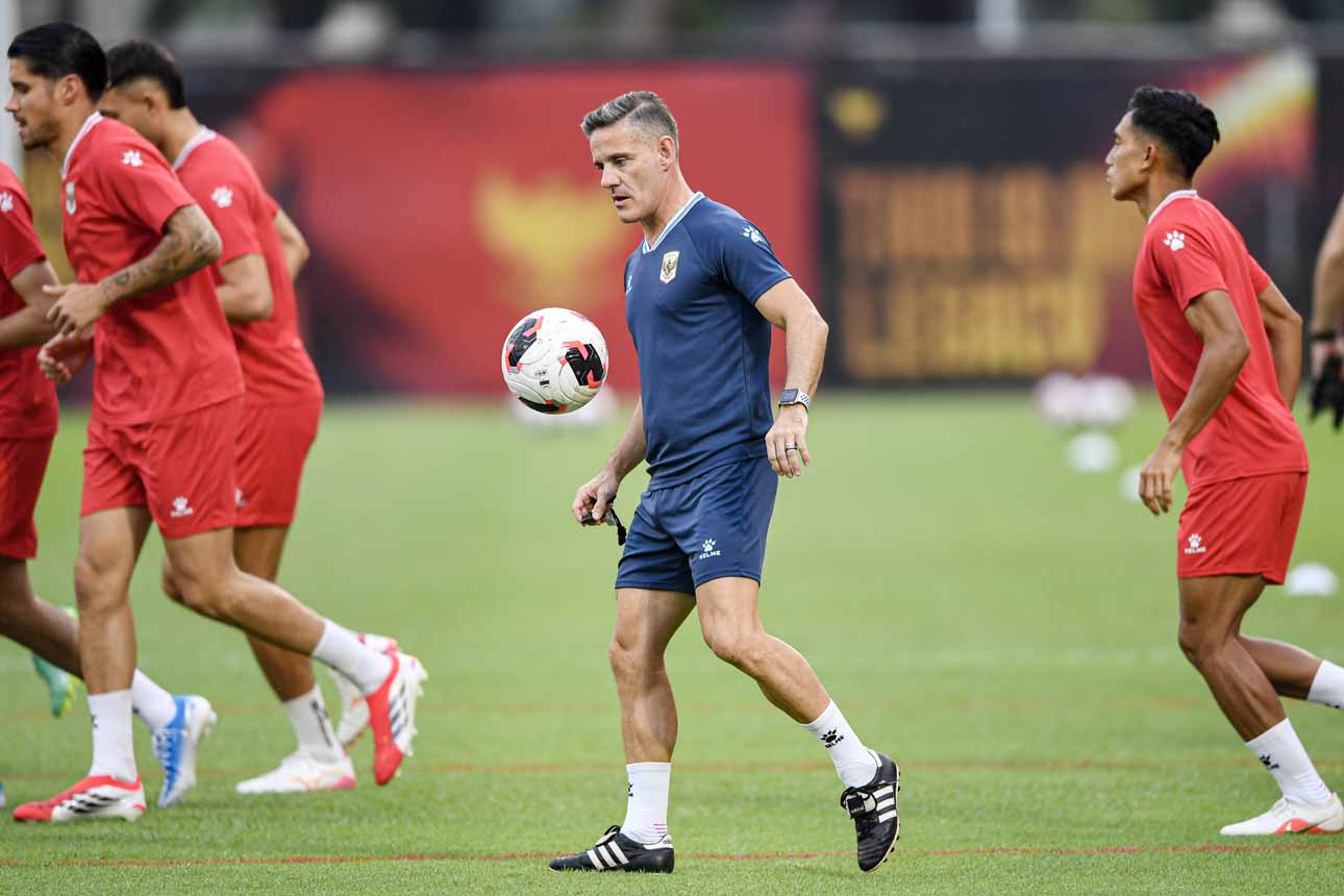 Berita Foto : Timnas Indonesia Gelar Latihan Jelang Hadapi Malaysia di SUGBK