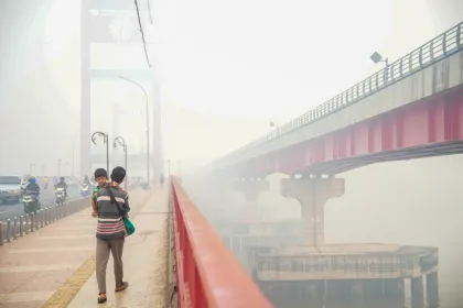 Kabut Asap Selimuti Palembang Akibat Karhutla