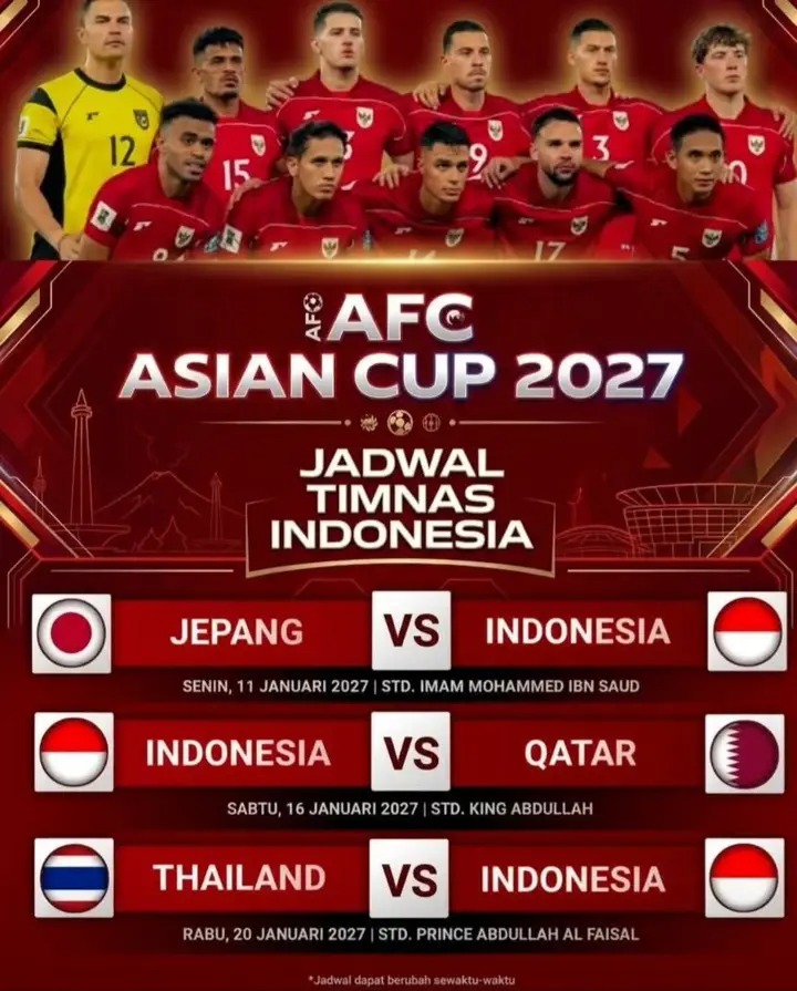 Foto: Pertandingan Sepak Bola Piala Asia AFC 2027