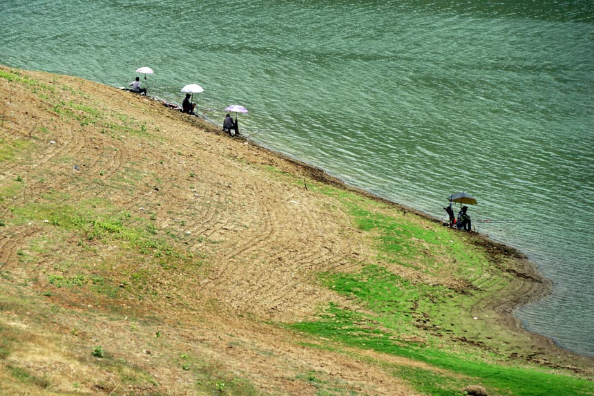 Foto: Waduk Wonorejo Alami Penyusutan Air