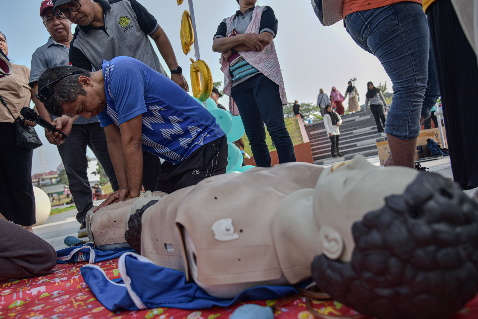 Foto: Edukasi bantuan hidup dasar di Palu