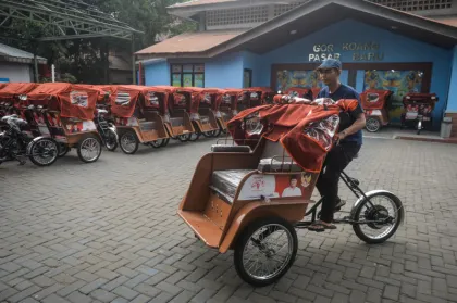 Pelatihan Mengemudi Becak Listrik Digelar di Tangerang