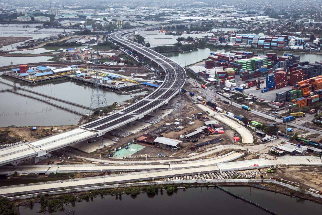 Foto: Capaian Pembangunan Jalan Tol Semarang–Demak Seksi 1