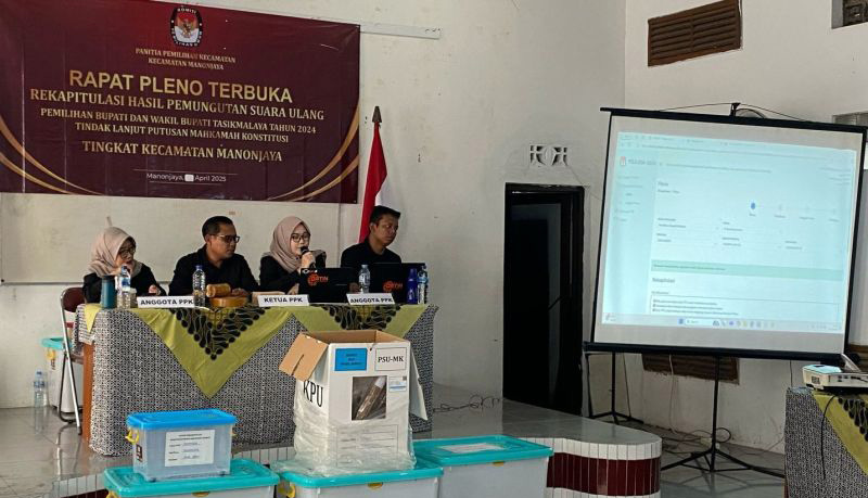 KPU Tasikmalaya Gelar Rekapitulasi Hasil PSU Pilkada Tingkat Kecamatan