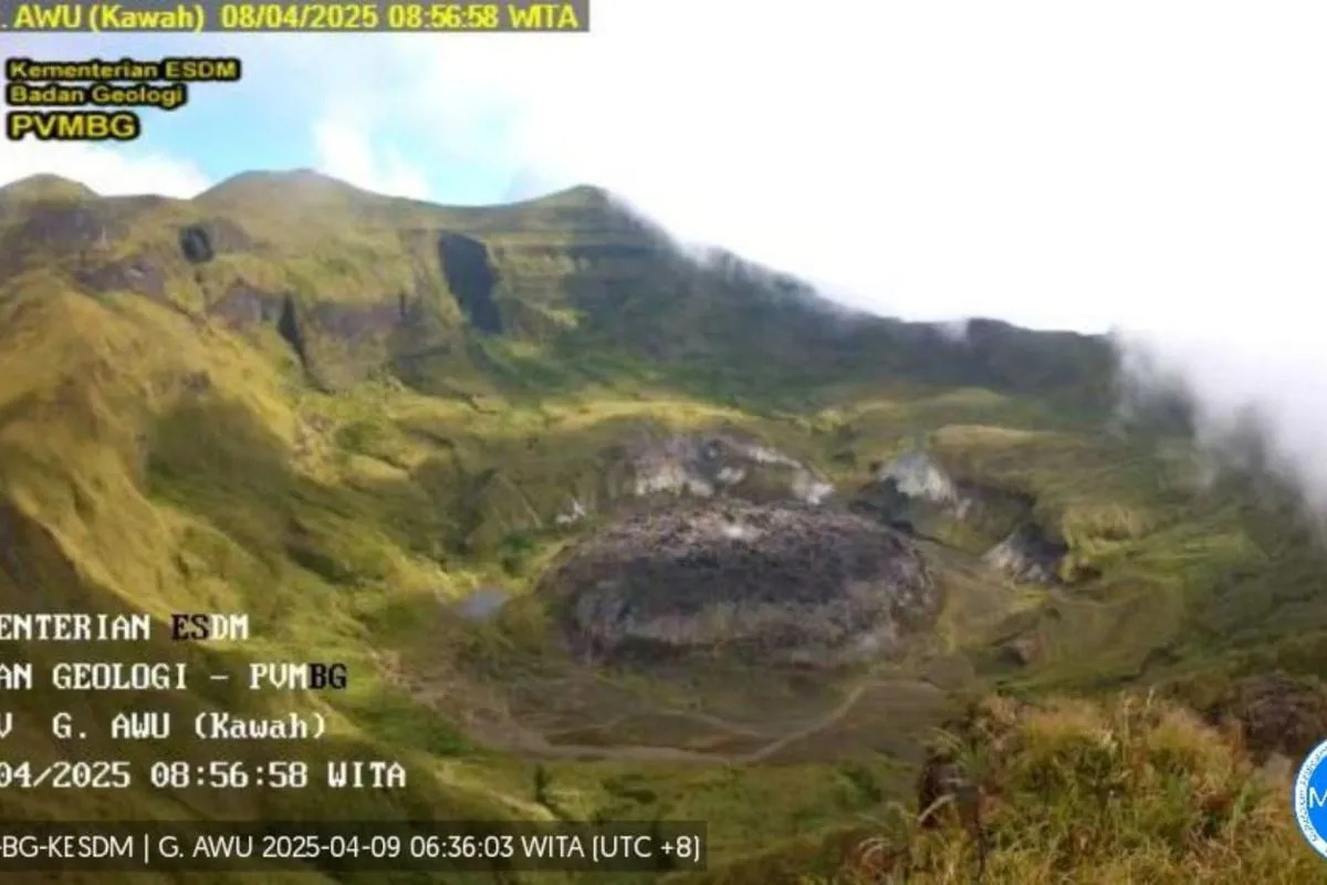 Tercatat Sebanyak 348 Gempa Vulkanik Dangkal akibat Aktifitas Gunung Awu di Sangihe