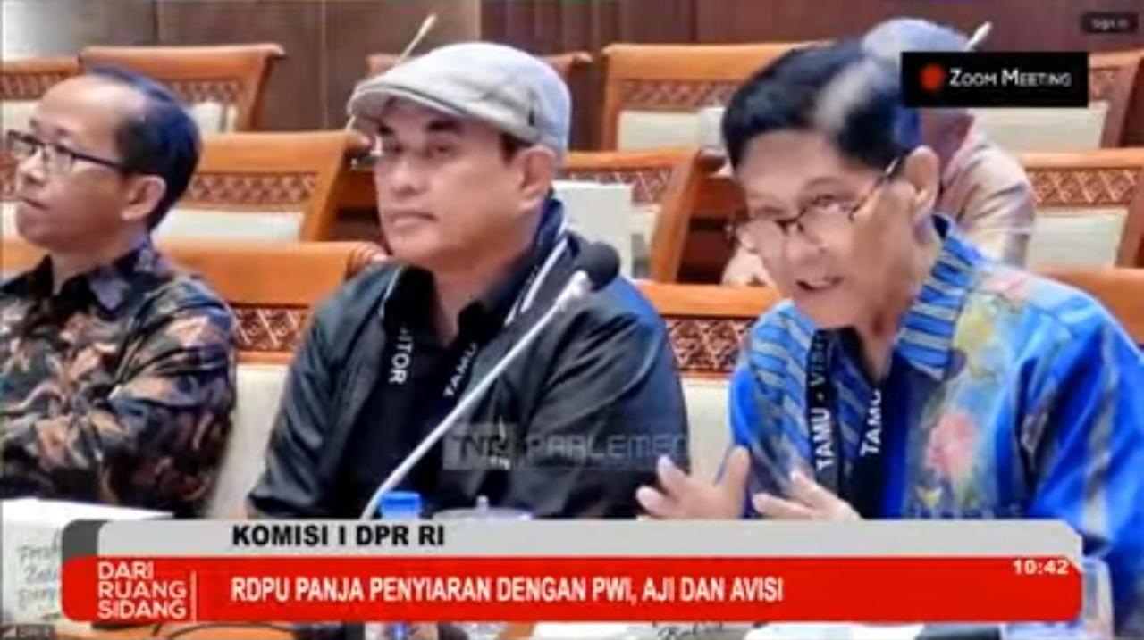 Ketua PWI Pusat Zulmansyah Sekedang Soroti Dampak Revisi UU Penyiaran dalam RDPU Komisi I DPR RI