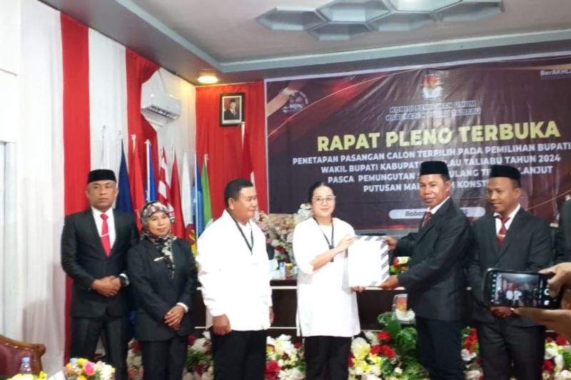 Sah! KPU Tetapkan Salsabila dan Laode Yasir Pemenang Pilkada Taliabu, Maluku Utara