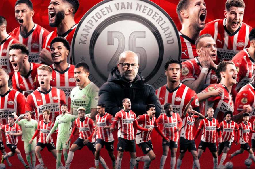 PSV Eindhoven Juara Liga Belanda Seusai Kalahkan Sparta Rotterdam 3-1