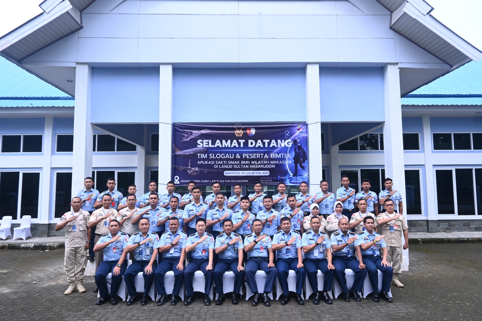 Personel Lanud Sultan Hasanuddin Ikuti Bimtek Penatausahaan BMN di Wilayah Makassar