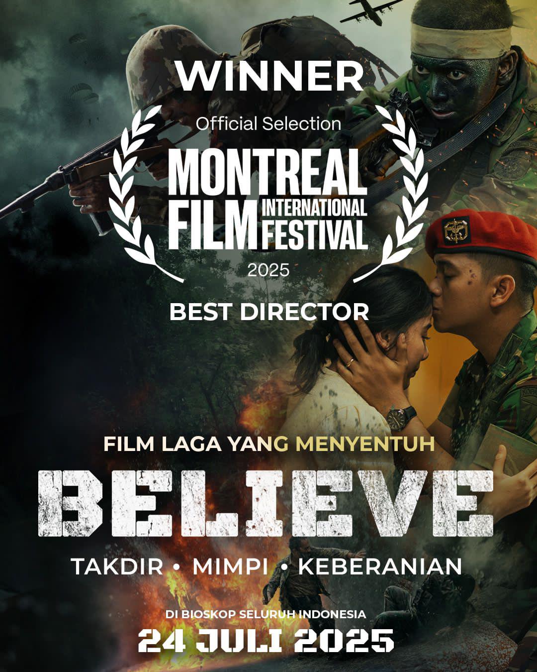 Film Believe Raih Penghargaan Best Director di Festival Film Internasional Montreal 2025