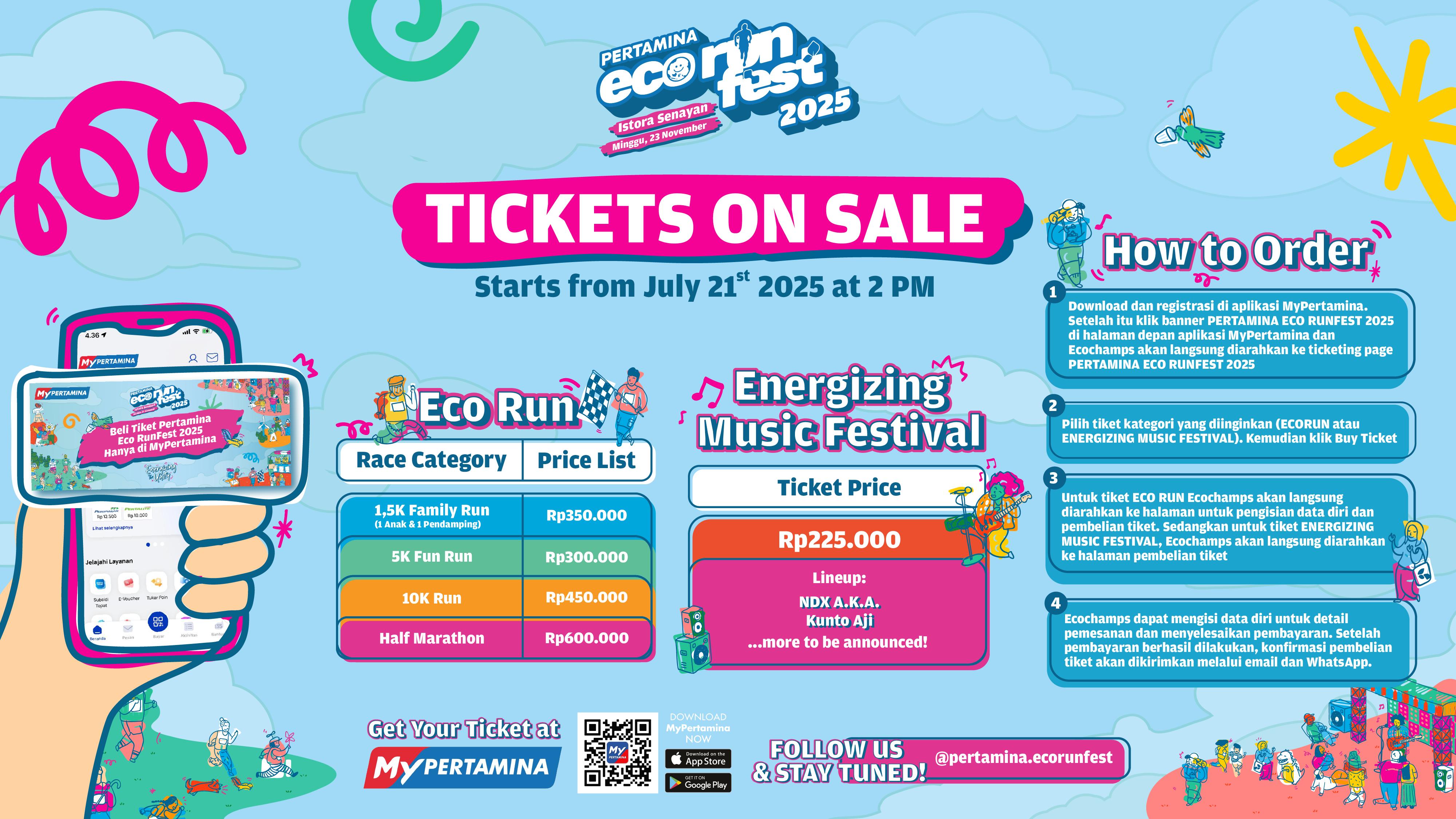 Catet! Tiket Pertamina Eco RunFest 2025 Dibuka 21 Juli 2025 Pukul 14.00 WIB