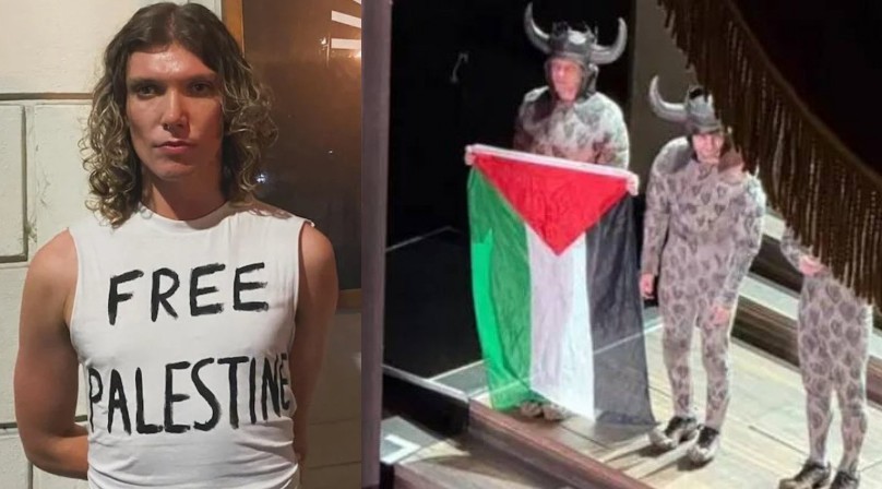Aktor Royal Opera House di London Kibarkan Bendera Palestina Saat Il Trovatore Tutup Panggung