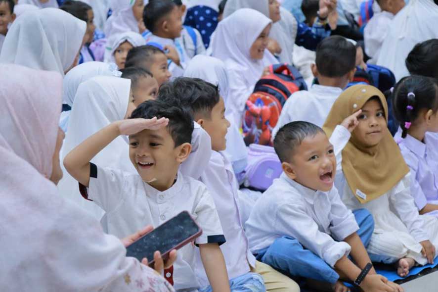 Kegiatan Belajar yang Menyenangkan Mewarnai Peringati HAN di Aceh Besar