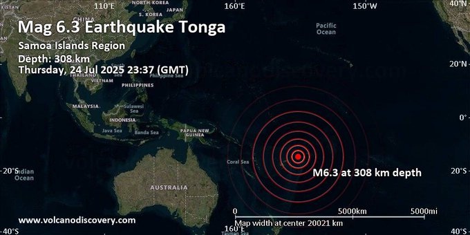 Gempa Kuat M6,6 Mengguncang Lepas Pantai Samoa, USGS: Tidak Ada Ancaman Tsunami  