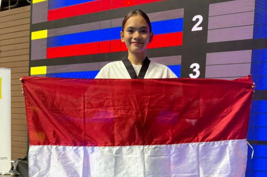  Atlet Taekwondo Putri Indonesia Salsabilla Merebut Medali Perunggu di Kejuaraan Taekowondo Junior Asia 2025