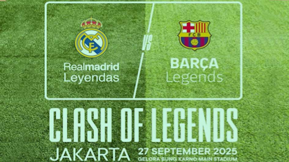 Saksikan! Rivalitas Legenda Real Madrid dan Barcelona Bertempur di GBK 27 September 2025