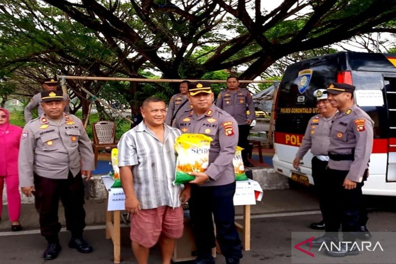 Polres Gorontalo Utara Gelar GPM Penuhi Kebutuhan Sembako Warga