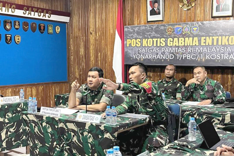 Kemhan RI Lakukan Monitoring pada Satgas Pamtas RI di Entikong