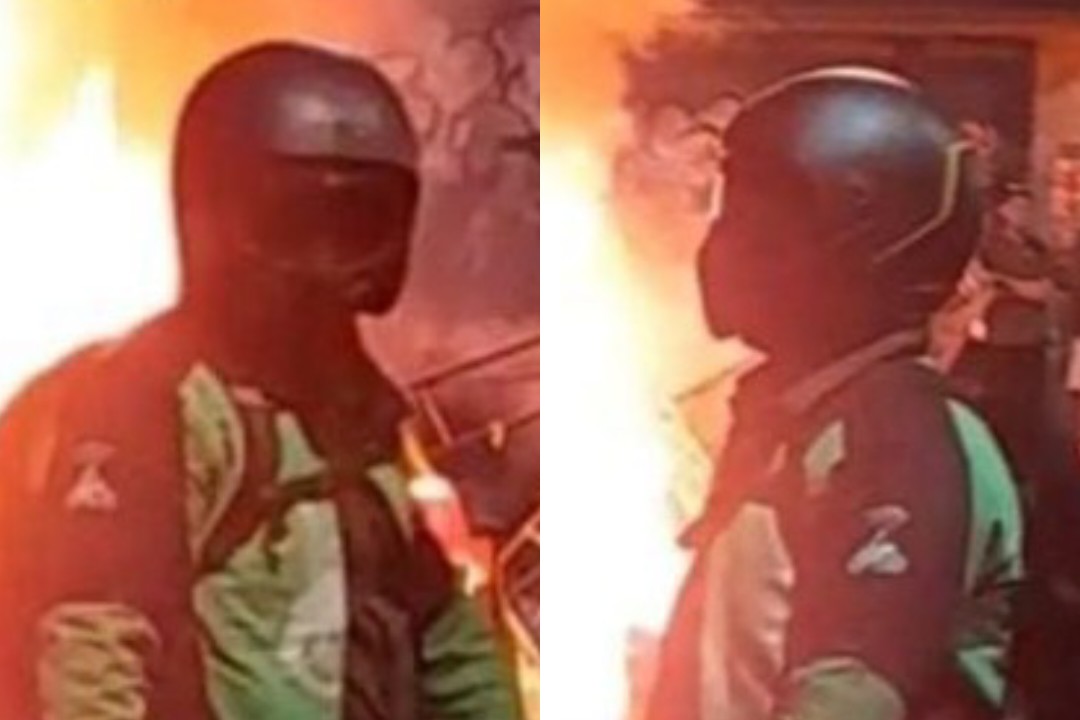 Misteri Pria Berjaket Ojol dan Sepatu Adidas Terrex Saat Gedung Grahadi Dibakar, Siapa Dia?