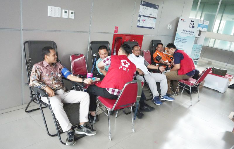 KAI Sumut Gelar Donor Darah-Cek Kesehatan Gratis di Sejumlah Stasiun