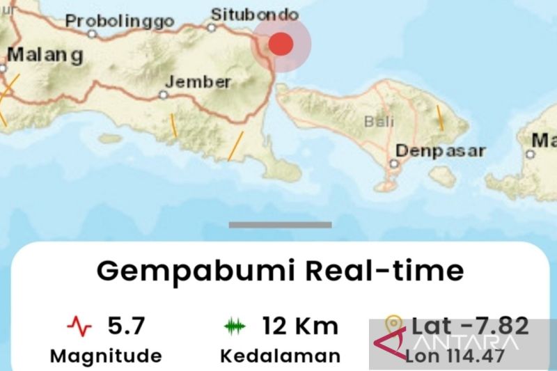 Sesar Aktif Picu Gempa Magnitudo 5,7 di Bali-Jatim, BMKG Pastikan Tak Berpotensi Tsunami
