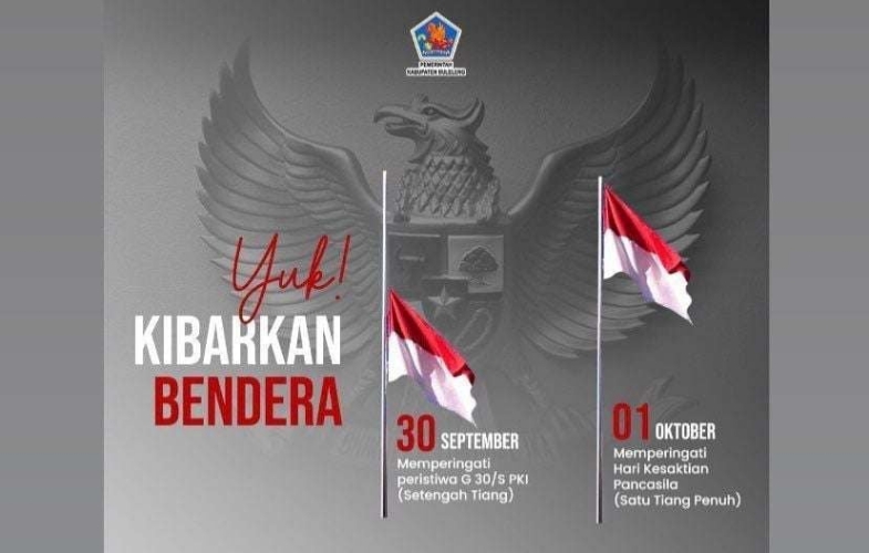 Pemerintah Imbau Pengibaran Bendera Setengah Tiang pada 30 September