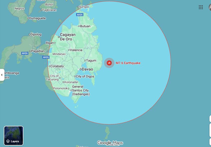 Gempa Bumi Kuat M7,4 Guncang Mindanao Filipina, Picu Peringatan Tsunami