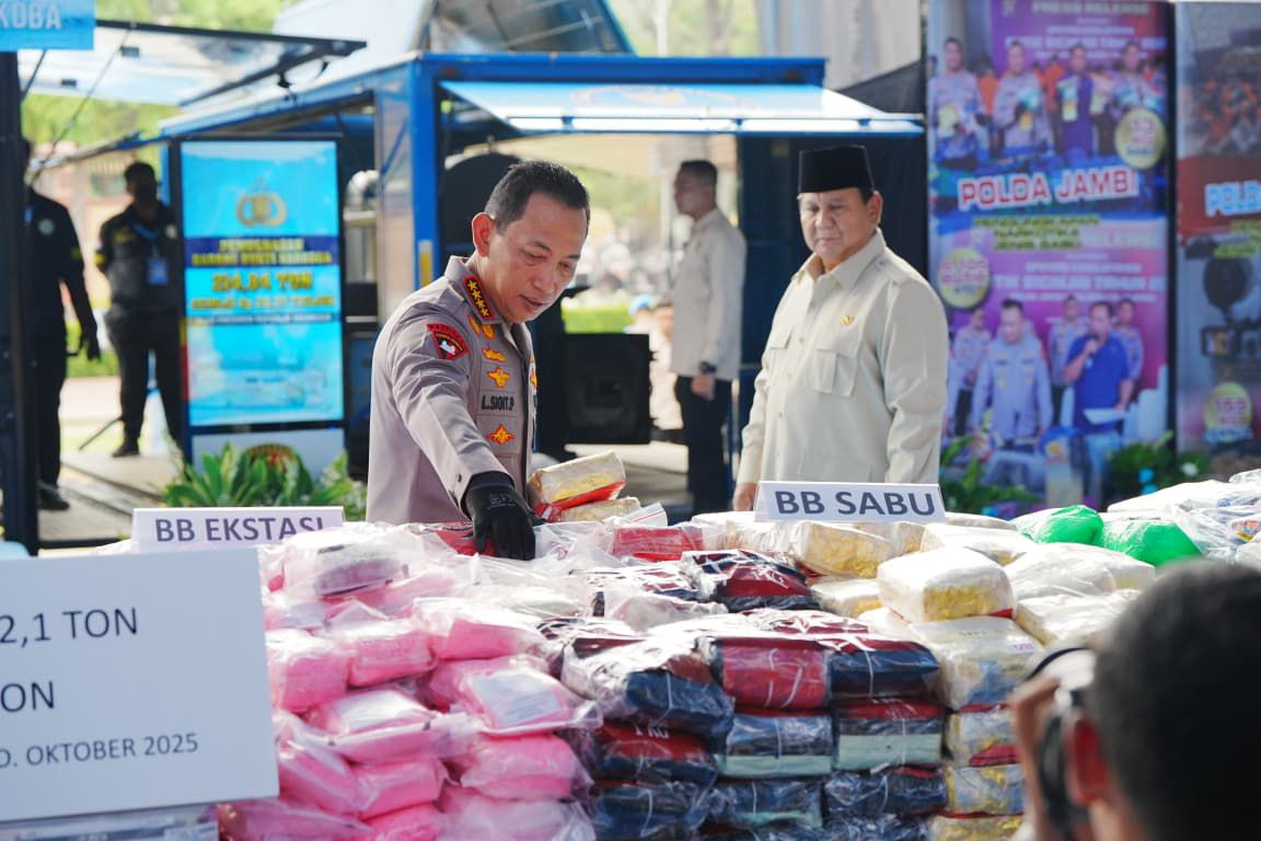 Prabowo Apresiasi Polri Cegah Peredaran Narkoba di RI