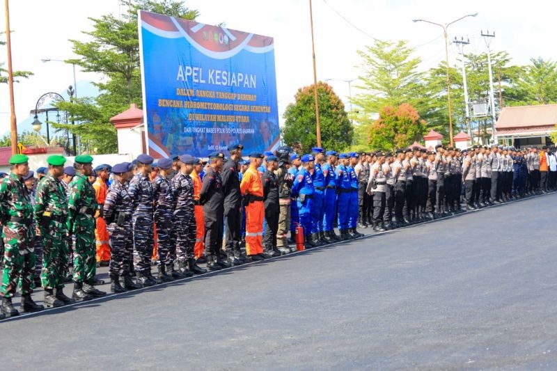 Polda Maluku Utara Siaga Bencana, 482 Personel Diterjunkan Dalam Operasi Aman Nusa II-2025