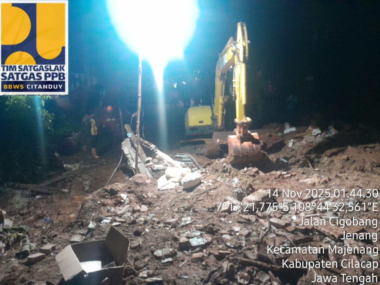 Kementerian PU Kerahkan 15 Excavator Bantu Penanganan Banjir dan Longsor di Cilacap